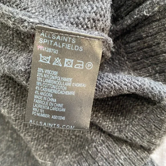 AllSaints Laurentia Braided Cardigan Size 12 - Picture 11 of 12